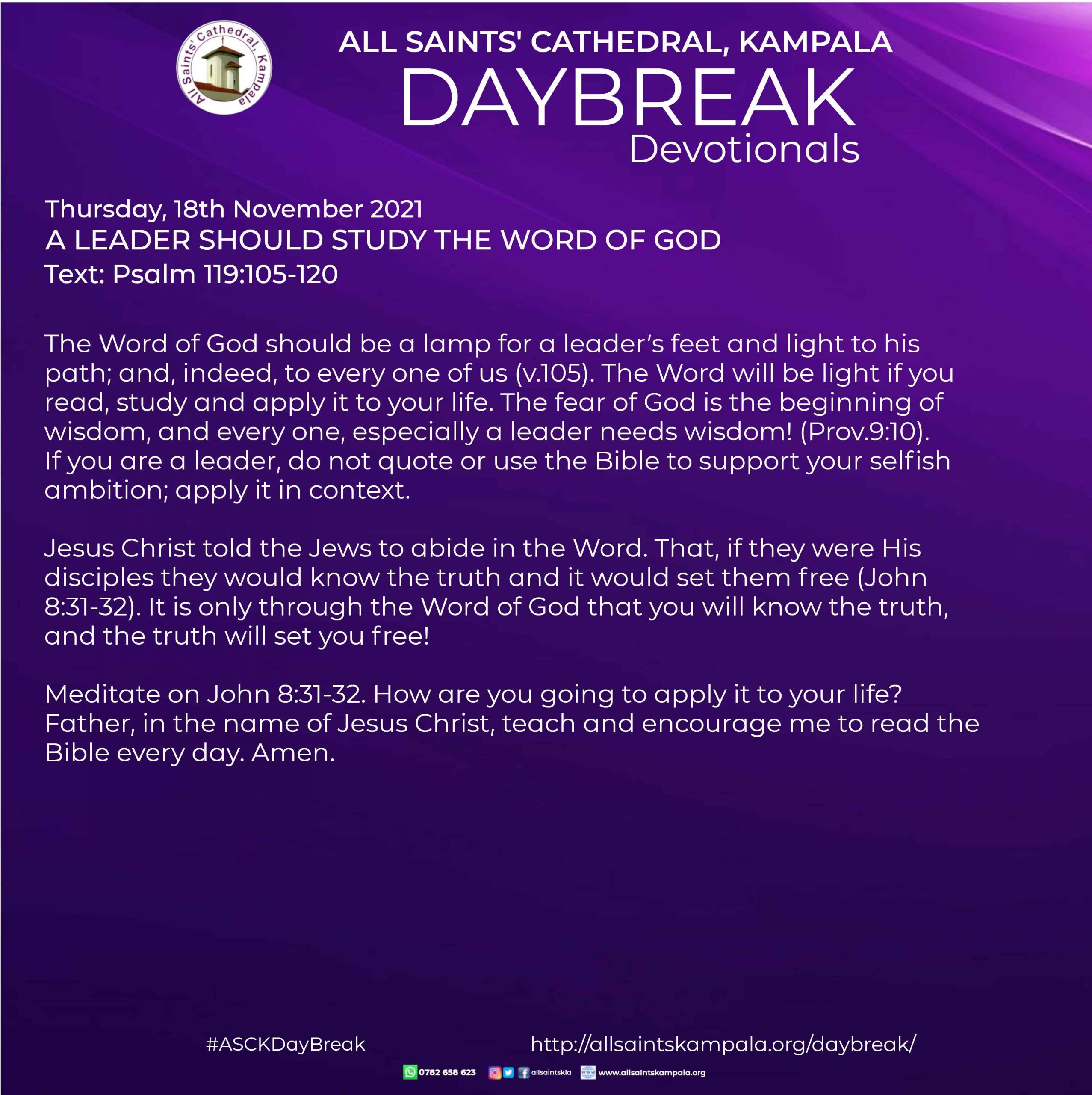 thursday-18th-november-2021-a-leader-should-study-the-word-of-god